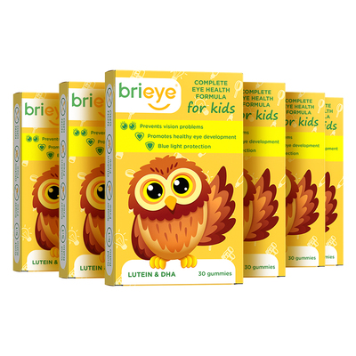 brieye珍悦目儿童专利dha叶黄素高端眼脑宝非软糖鱼油维生素*6盒
