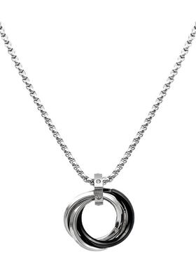 whyblue合金方珠链长款项链