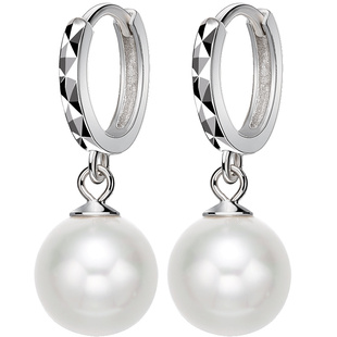 气质珍珠耳饰纯银耳扣耳钉珍珠耳环女2026新款爆款高级感妈妈耳坠