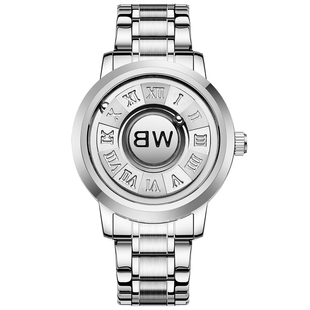 新款磁悬浮手表新款个性无指针磁力滚珠黑科技无镜面高级感男表