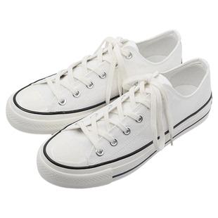 「木槿」1970s日本冈山帆布鞋高低帮男女时尚小白鞋阿美咔叽板鞋