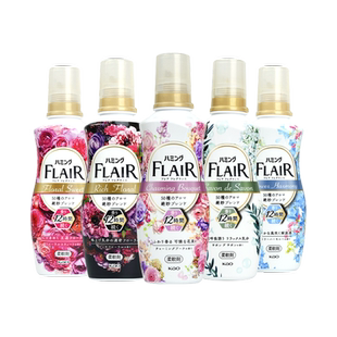 进口日本花王衣物柔顺剂消臭留香防皱柔软蓬松护衣防静电520ml/瓶