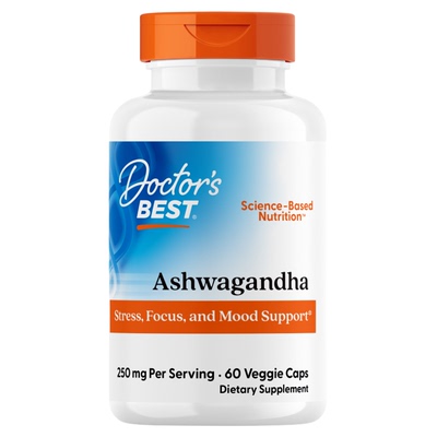 Doctor's Best多特倍斯南非醉茄降低皮质醇肾上腺素缓解压力焦虑