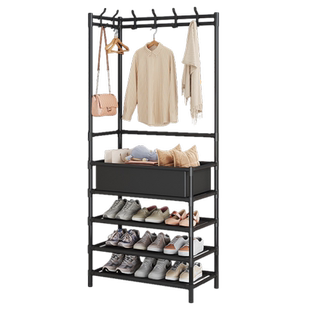 简易转角挂衣架衣帽架落地家用卧室内房间宿舍隔夜衣服收纳置物架