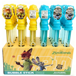 迪士尼正版授权多孔泡泡棒疯狂动物城儿童4孔吹泡玩具玩具总动员