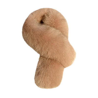 双面狐狸毛皮草加厚夹子款围巾