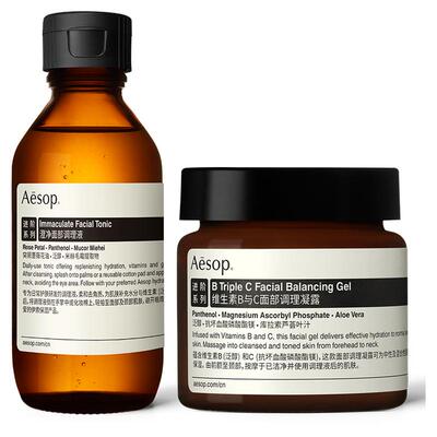 【官方正品】Aesop伊索澄净面部调理液+B3C面霜保湿滋润护肤套组