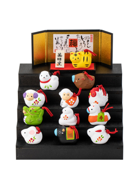 同合日本进口药师窑十二生肖可爱摆件日式桌面装饰品乔迁新年礼物
