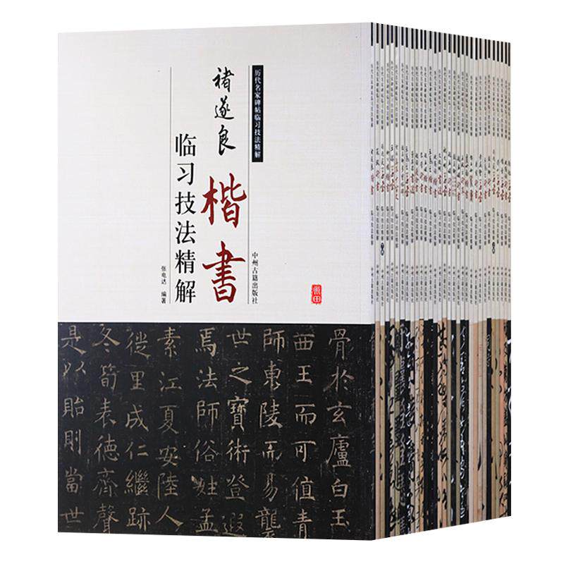 历代名家碑帖临习技法精解 草书楷书篆书行书王羲之董其昌赵孟頫颜真卿黄庭坚怀素褚遂良苏轼毛笔书法字帖临摹教程书籍 中州古籍