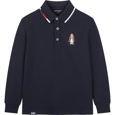 暇步士男童POLO衫休闲长袖t恤