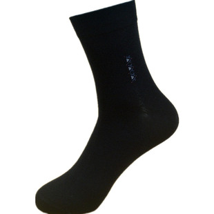 华丹奴男袜4双装四季中筒厚棉袜99%纯棉高含棉量吸汗防臭休闲袜子