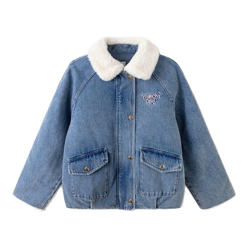 巴拉巴拉balaOne牛仔棉服外套女
