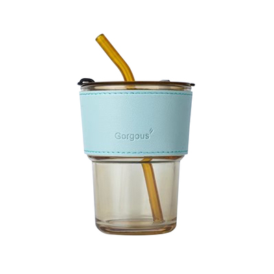 in随手杯办公室吸管杯可爱玻璃杯