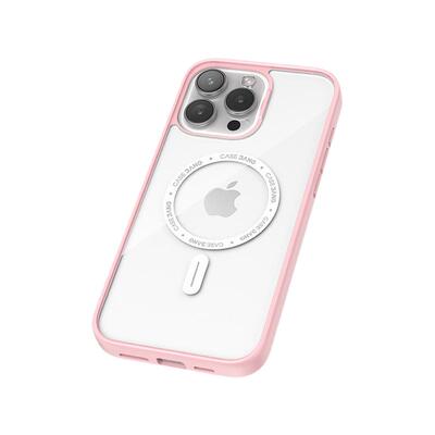 CASEBANG出奇壳任意吸适用于iPhone17/16/15/14/13/Plus/Pro/ProMax透明MagSafe防摔磁吸手机保护粉色壳体