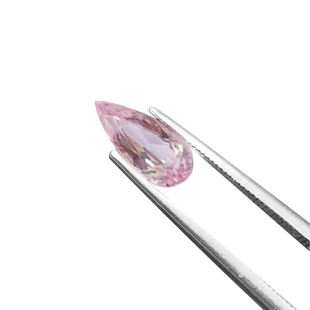 摩根石裸石 仙女粉水滴形 天然巴西樱花粉2-3克拉定制戒指吊坠