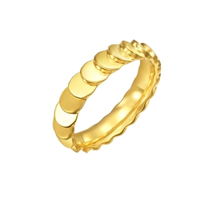 新款周生生Essence永系列龙鳞戒指黄金足金对戒女生珠宝94290R