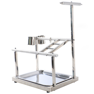 鹦鹉桌面站架鸟不锈钢站台中小型落地站杆鹦鹉玩具定点排便站架子