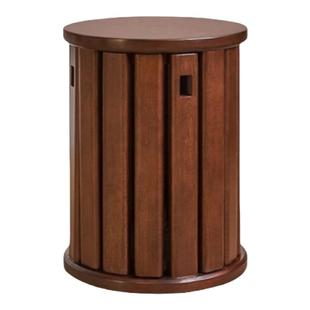 实木圆凳家用可叠放客厅茶几备用餐桌凳收纳叠叠乐组合带滑轮简约