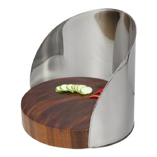 砧板围不锈钢菜板围厨房圆刀板钉板切菜案板围肉夹馍塑料菜墩挡板