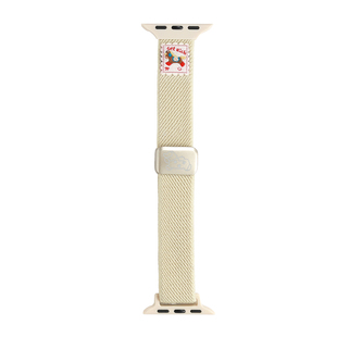 iserisewatch适用iWatchs11代表带苹果手表s10尼龙透气弹力applewatch9夏天新款SE小马41mm45可爱Ultra磁吸女