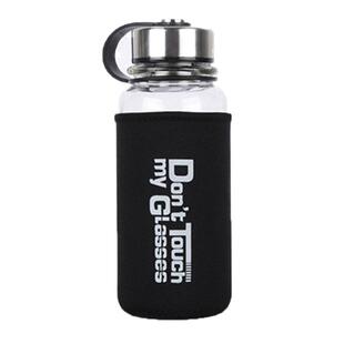 玻璃水杯便携超大容量1000ml简约创意带过滤网布套耐热泡茶杯包邮