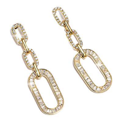 微镶钻长款耳坠耳饰耳钉