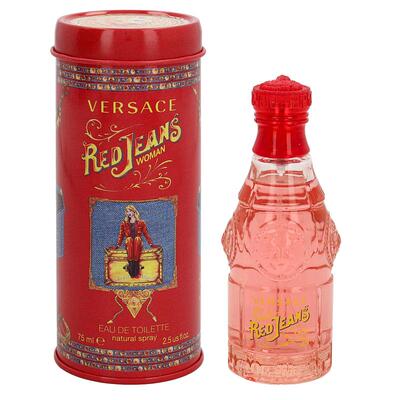 欧洲直邮versace范思哲红色牛仔女士香水75ml温暖清新花果香正品
