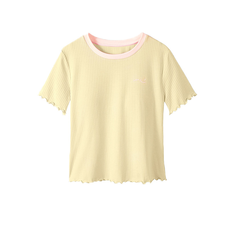 酥一一女童大童带胸垫防凸点睡衣初中生短袖莫代尔家居服可外穿