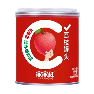 家家红荔枝新鲜300g*6水果罐头