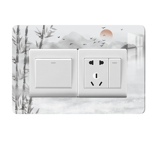 开关装饰画防脏创意3d立体亚克力自粘创意墙洞遮挡插座美化边框套