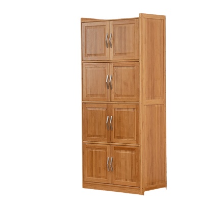 带门中式风收纳柜楠竹厨房置物架