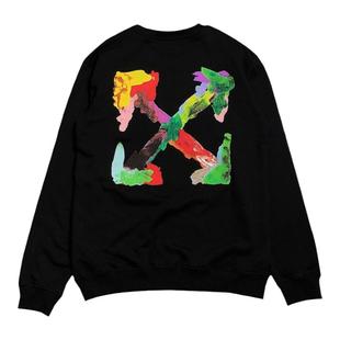 fog高街椰子春秋冬薄款打底长袖条纹几何斑马线箭头os宽松潮卫衣