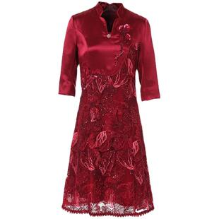 【官方奥莱清仓】乔万尼女装商场新款秋冬长袖连衣裙气质时尚连衣