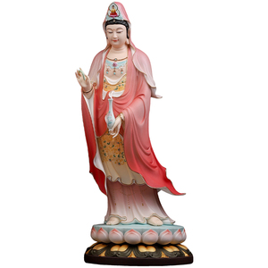 戴玉堂陶瓷西方三圣娑婆三圣摆件