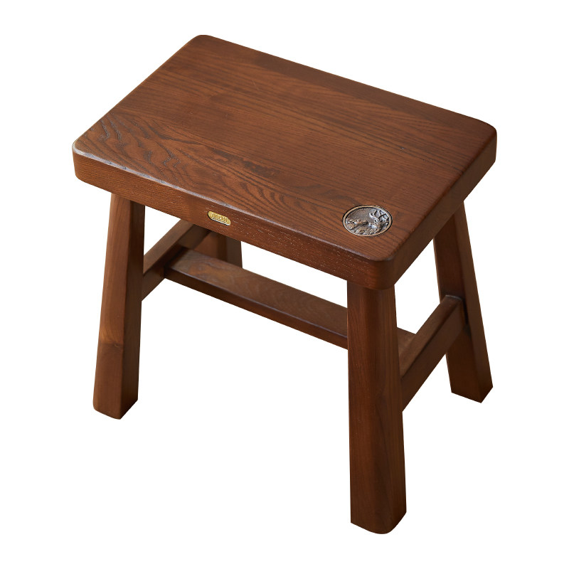 那澜多好美式实木小凳子家用门口玄关换鞋凳客厅茶几矮凳小板凳
