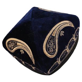 新舞蹈男士帽子民族特色绣花高定款四角帽维吾尔族舞台表演款花帽