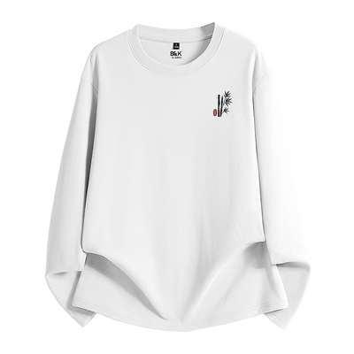 班尼路圆领打底衫男款冬季白色