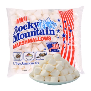 美国进口落基山迷你棉花糖雪花酥奶枣烘焙专用原料咖啡topping