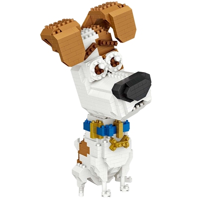 loz小颗粒积木微钻石组装狗手办