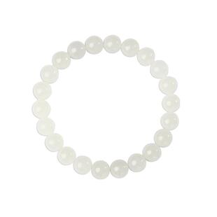 宫里上新和田玉手串女款天然羊脂白玉石手链珠子串珠白色生日礼物