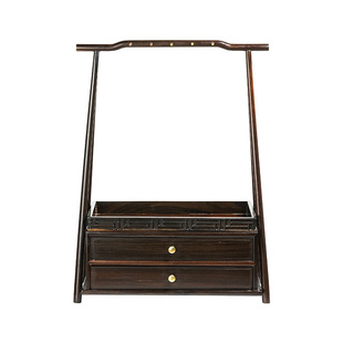 荣宝斋黑酸枝笔挂提盒毛笔收纳多功能书法挂架现代毛笔架笔搁架子酸枝木笔架摆件复古新中式实木文房四宝笔架