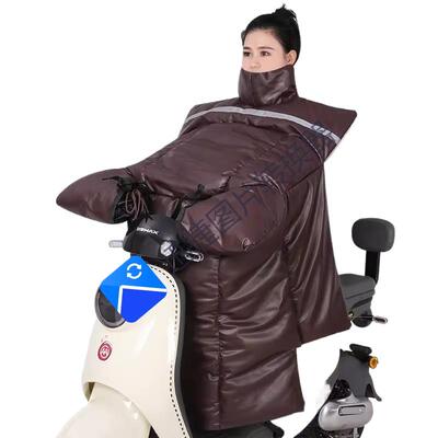 新款加绒加厚皮面防水电动电瓶车