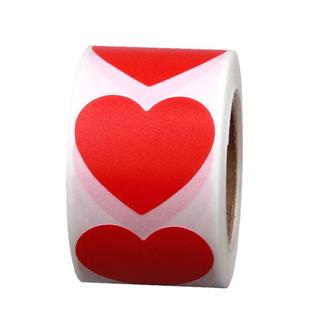 手写大号标签纸粉红爱心形粘帖不干胶学生姓名DIY恋爱婚礼表白活动儿童画装饰七夕情人节生日礼物贴纸