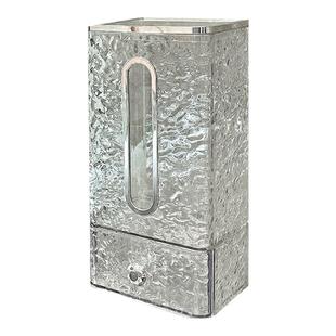 洗脸巾收纳盒免打孔擦脸巾面巾纸置物架厕所壁挂式轻奢透明纸巾盒