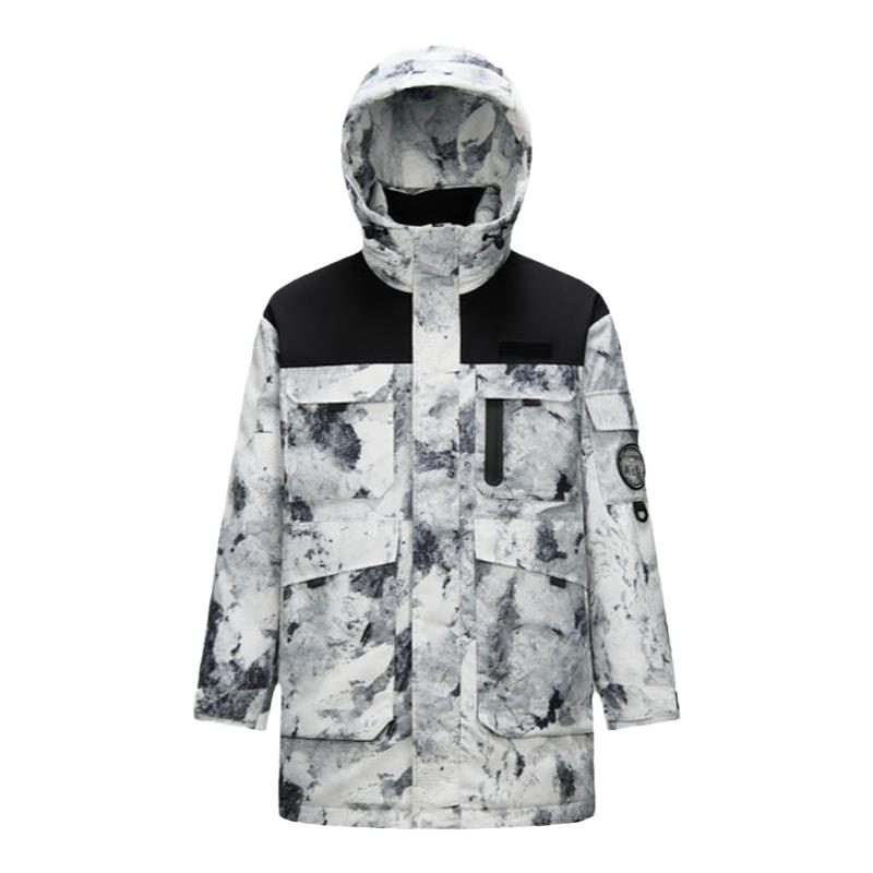 [商场同款]森马中国国家地理羽绒服男鹅绒外套2024冬防雨防风发热