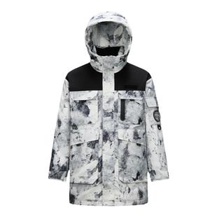 商场同款森马中国国家地理羽绒服男鹅绒中长款外套冬防雨防风发热