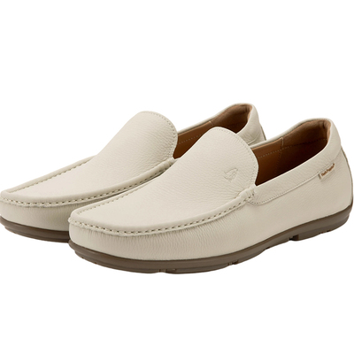 暇步士男士真皮一脚蹬休闲乐福鞋