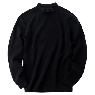 MrBu布先生热胆字母印花加厚长袖T恤男小高领秋冬保暖上衣KT15775