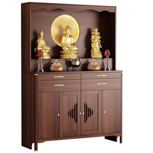 新中式实木佛龛家用供桌佛柜供奉台财神爷神龛供佛桌佛堂贡台佛台