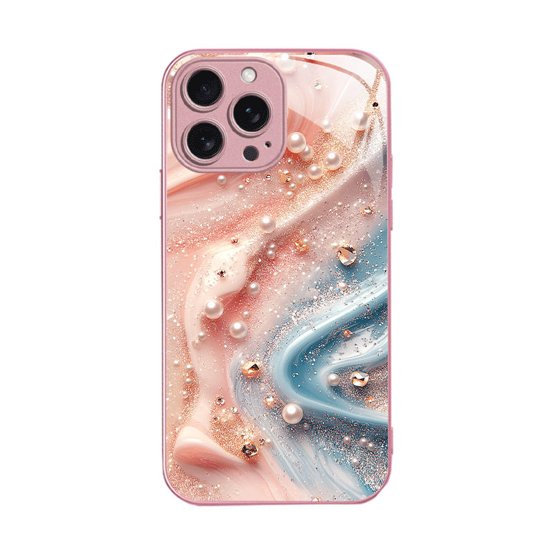 A55苹果17贝壳SamsungS25+三星S26ultra手机壳23加S24fe珍珠22u玻璃54case适用16pl